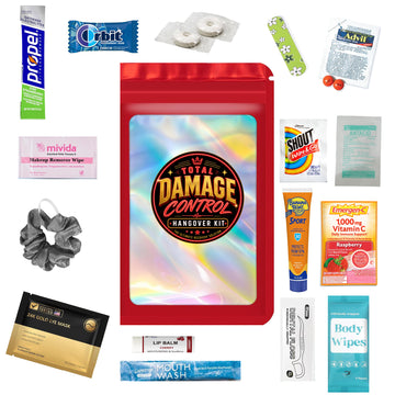 Total Damage Control Hangover Kit – 17 pcs Party Recovery Kit