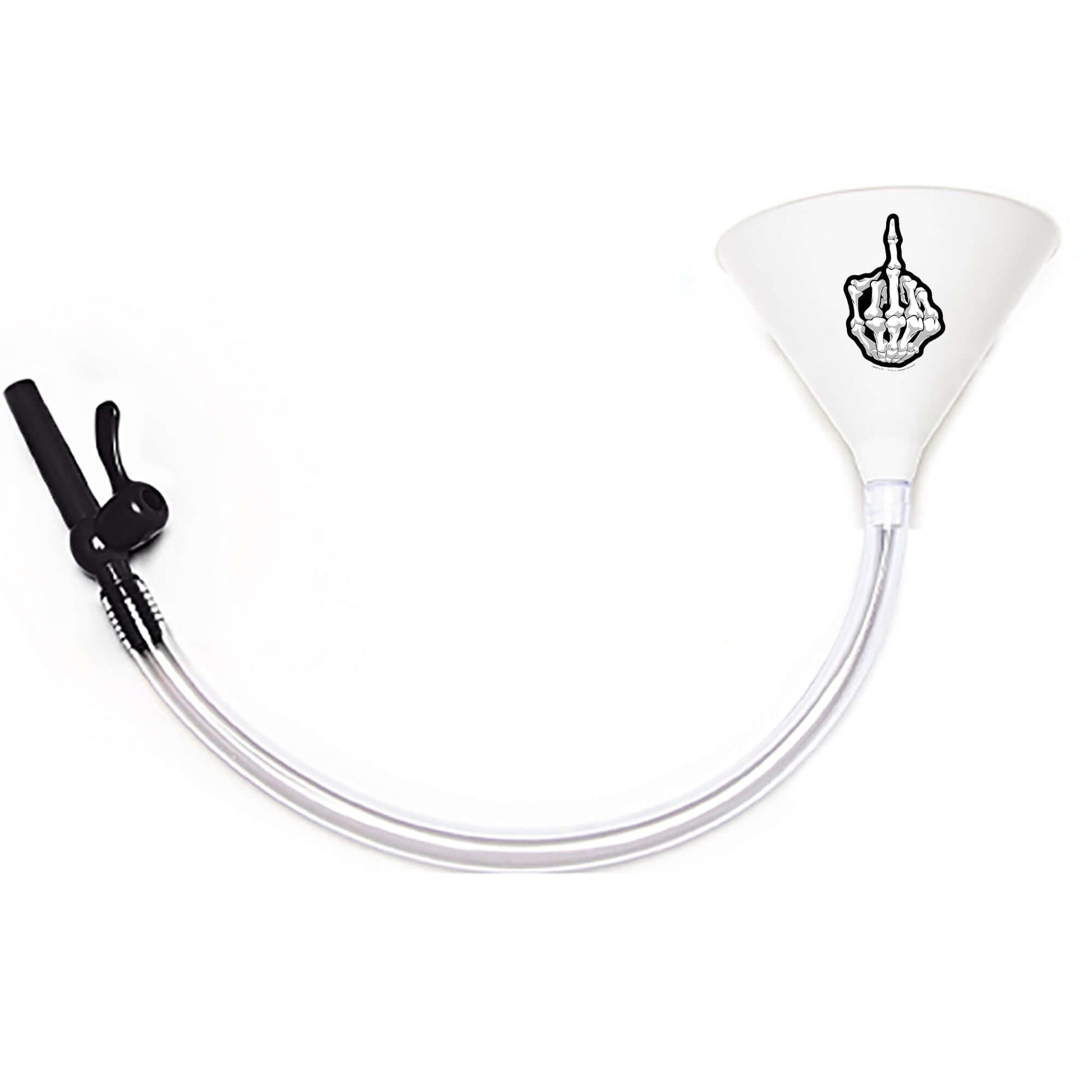 Boney Finger Beer Bong Funnel with Valve White