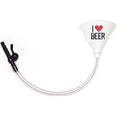 I Love Beer - Beer Bong Funnel White with Valve