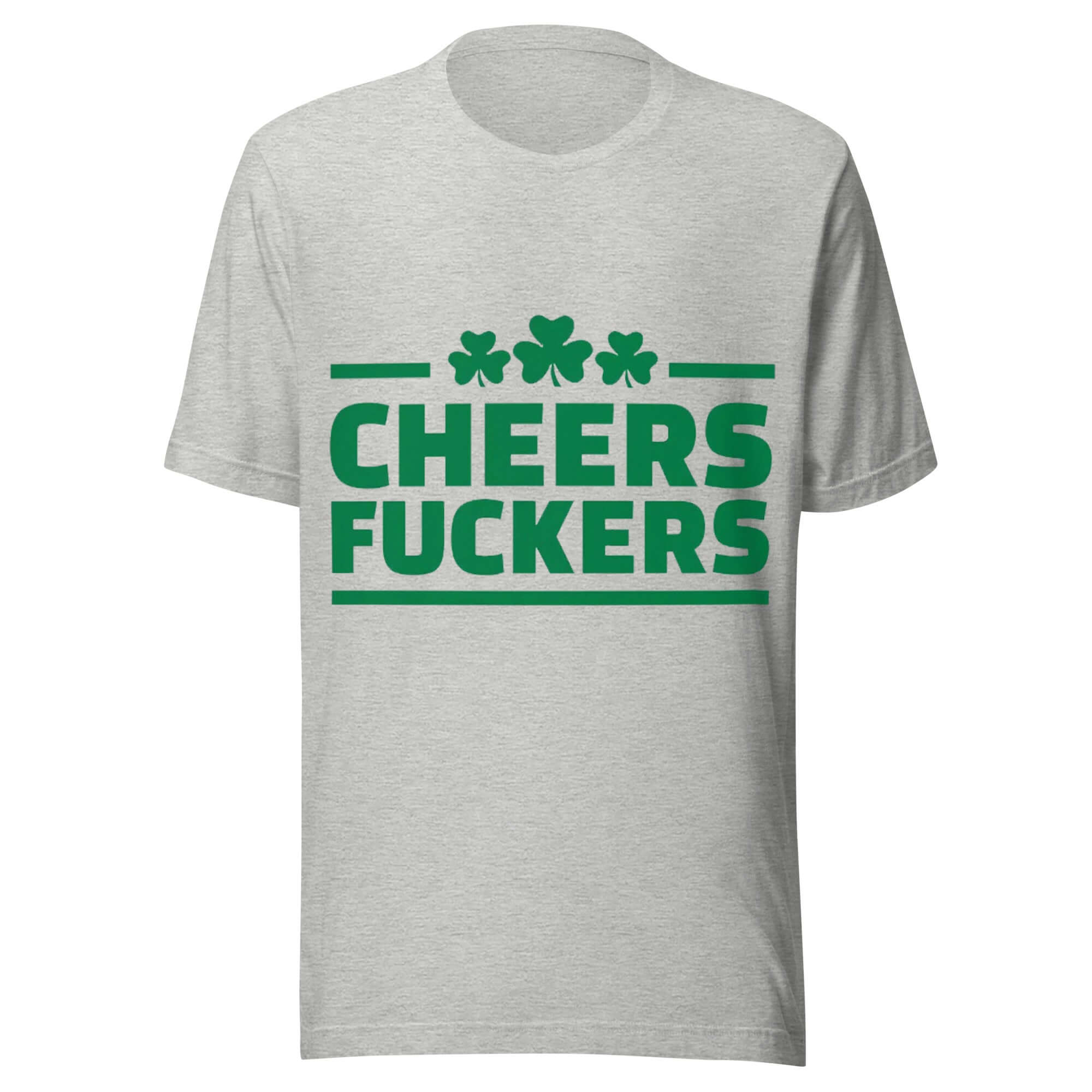 Cheers F*ckers – Shamrock Party Grey Tee