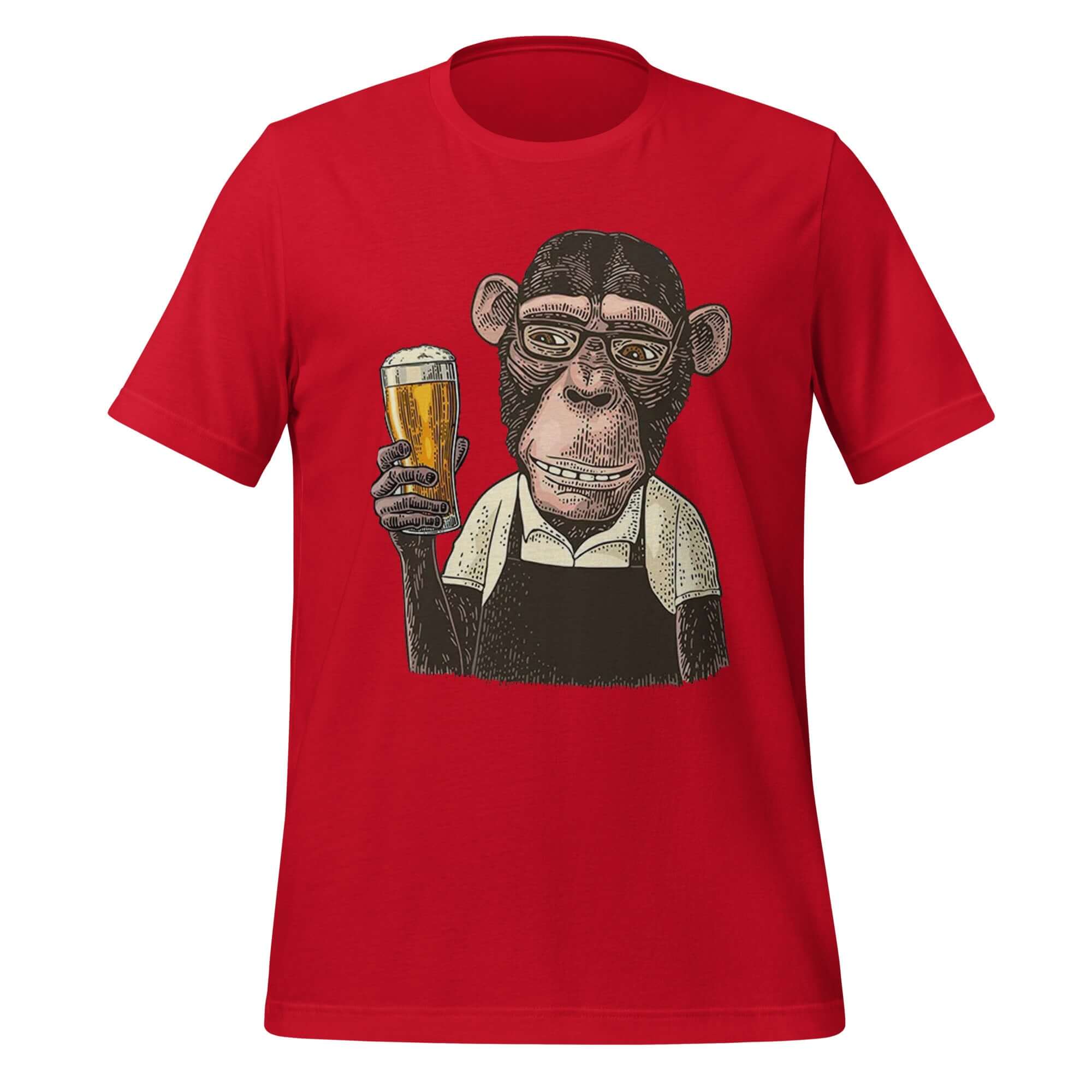 Pint-Sized Primate – Beer Buddy Red T-Shirt