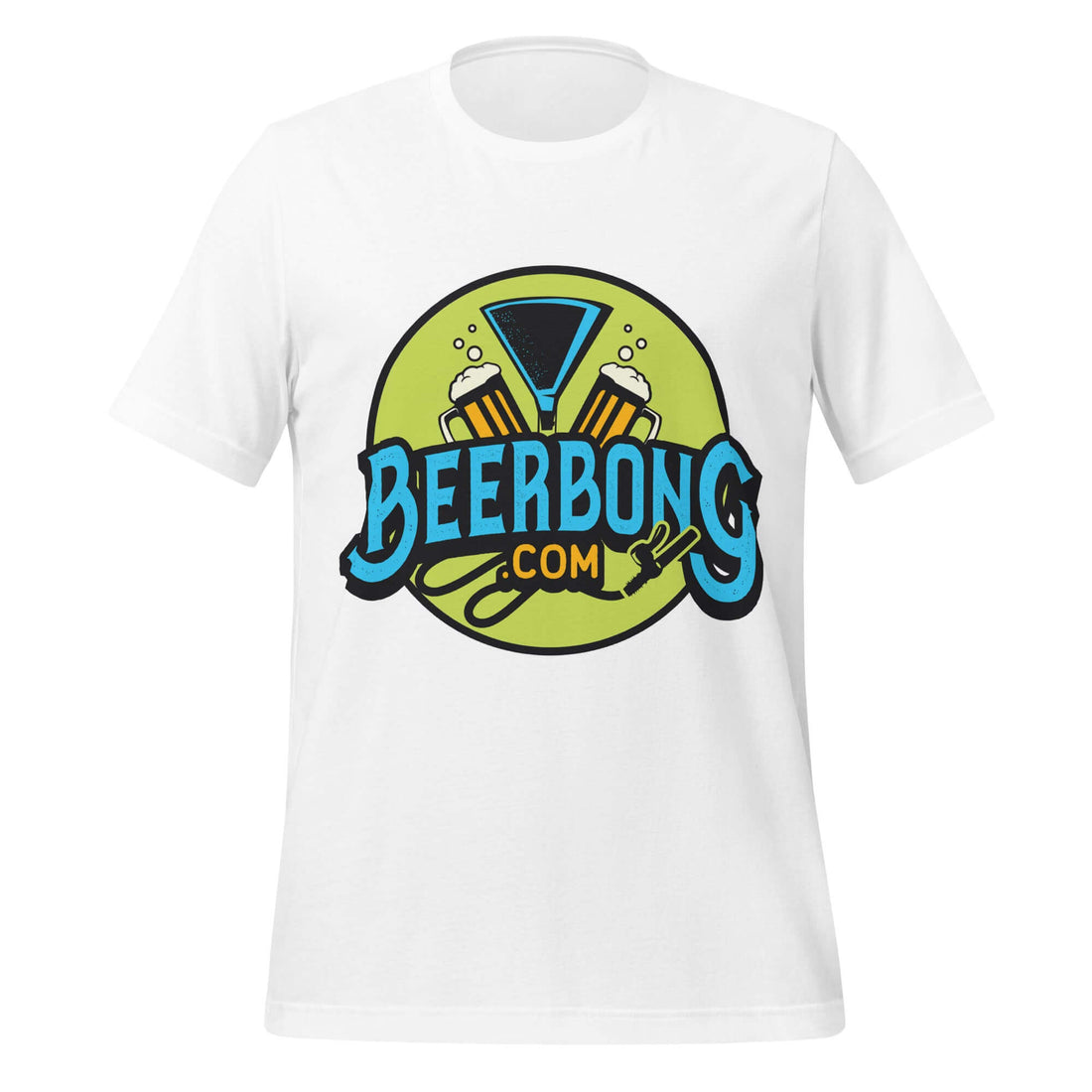 BeerBong.com Logo Tee – Chug Life Official White Shirt