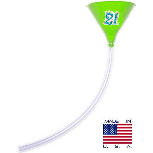 Birthday Party Beer Bong - 21 Green
