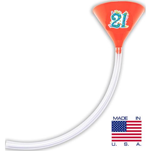 Birthday Party Beer Bong - 21 Orange