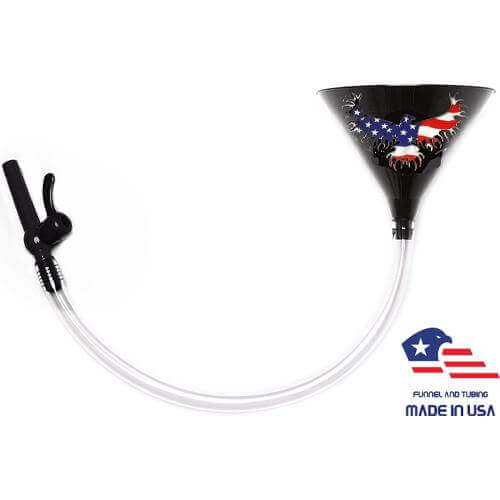 Beer Bong with Party Decals - Eagle Black