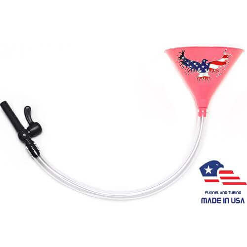 Beer Bong with Party Decals - American Eagle - Pink Funnel