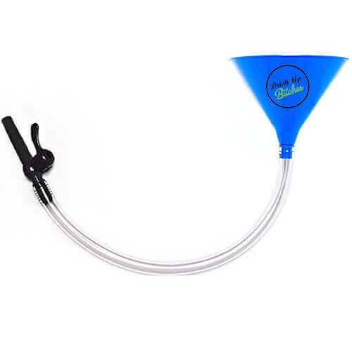Drink Up Bitches Beer Bong Blue With Valve