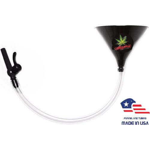 Beer Bong with Party Decals - Cowabonga - Black Funnel