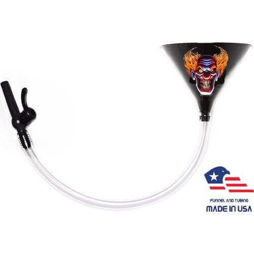 Beer Bong with Party Decals - Clown Black