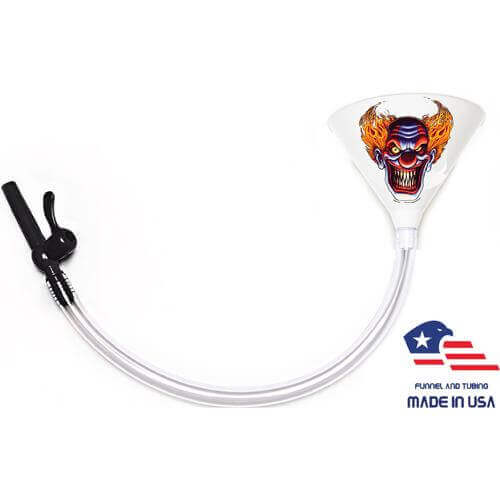 Beer Bong with Party Decals - Clown White