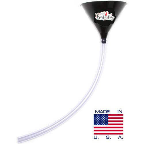 Birthday Party Beer Bong Black Happy Birthday