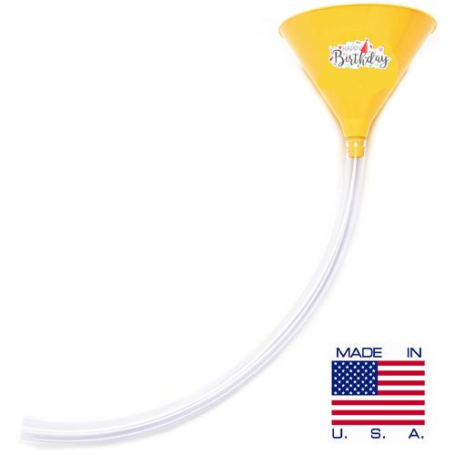 Birthday Party Beer Bong - Birthday Yellow