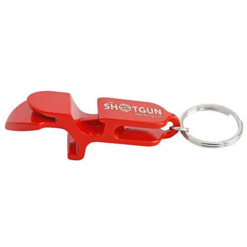 Metal Shotgun Key Chain - Red