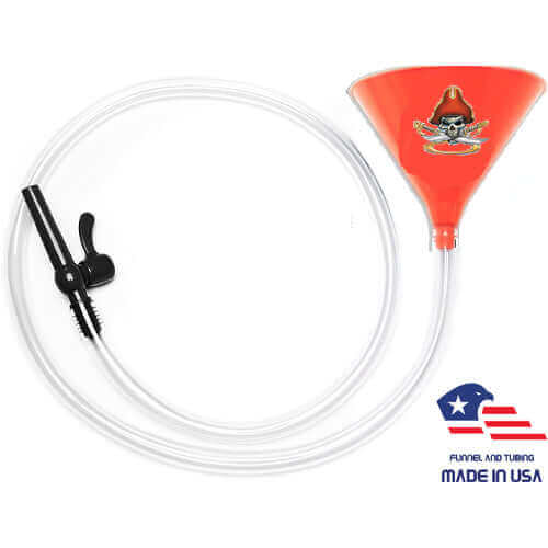 Pirate Orange Beer Bong 6' Valve