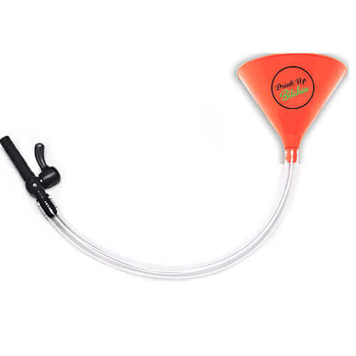 Drink Up Bitches Beer Bong Orange With Valve