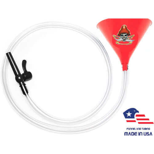 Pirate Red Beer Bong 6' Valve