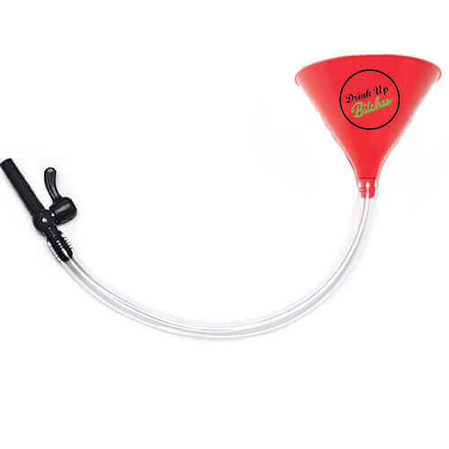 Drink Up Bitches Beer Bong Red With Valve