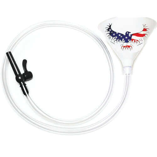White Beer Bong 6' American Eagle