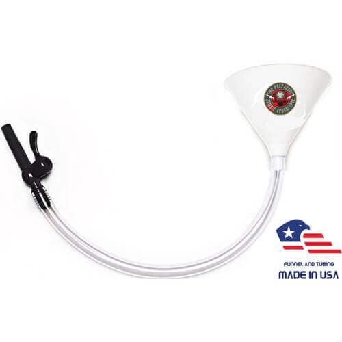Beer Bong with Party Decals - Zombie Apocalypse - White Funnel
