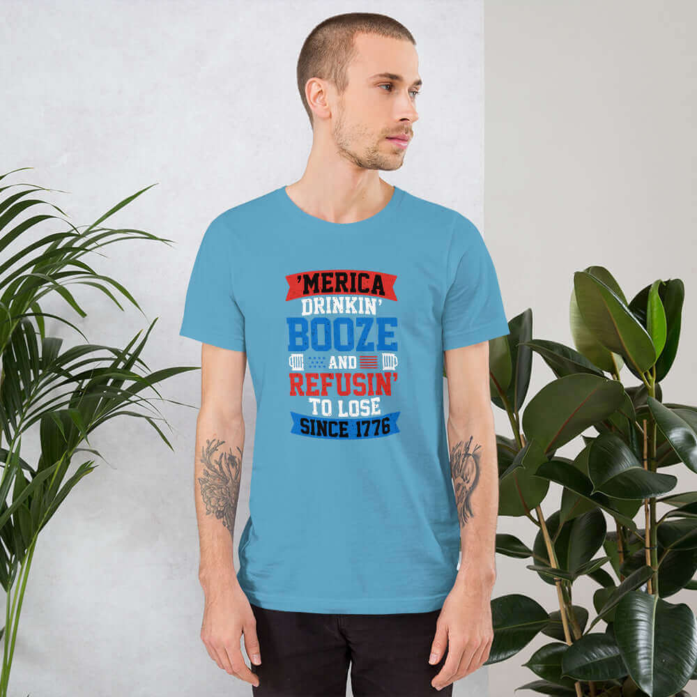 Refusin to Lose - Blue T-shirt - Model 2