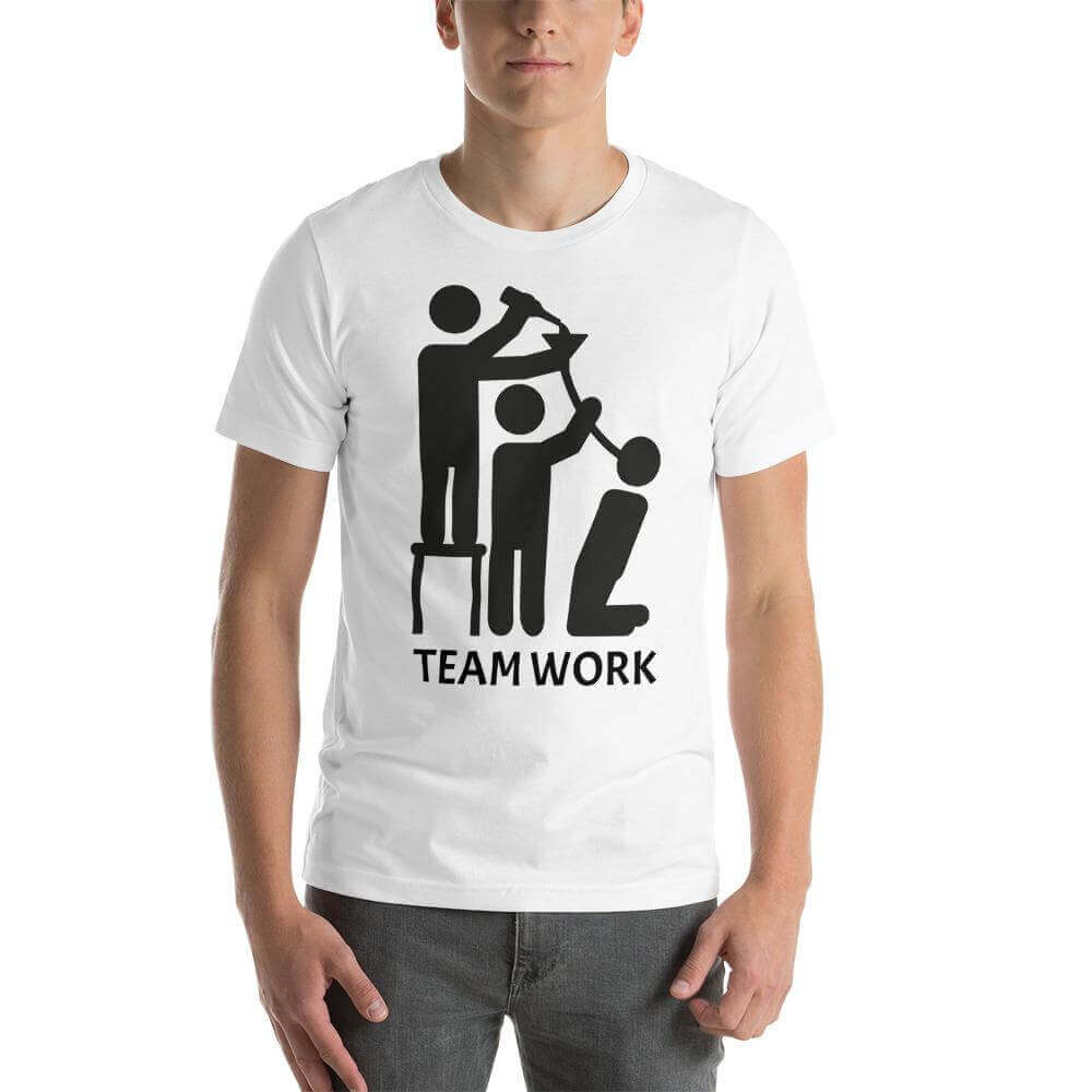 Team Work T-Shirt Model 